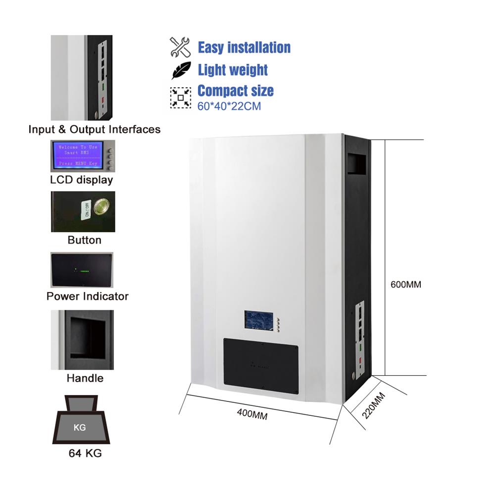 48V 100Ah LiFePO4 household batteries