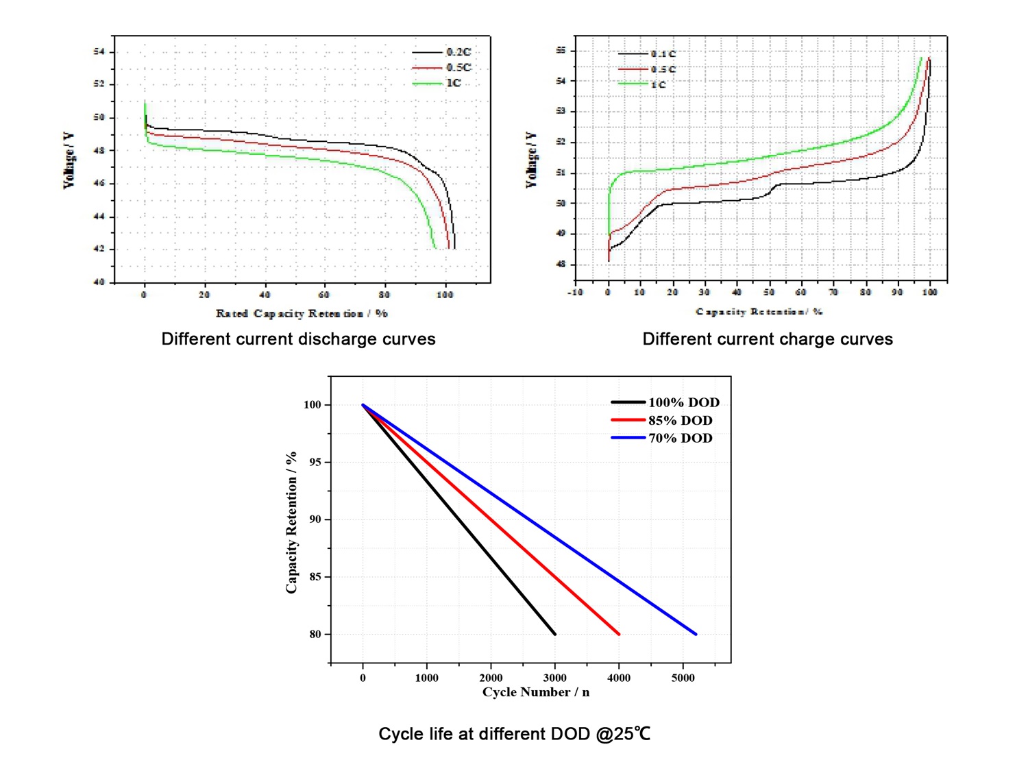 48v 100ah battery curve