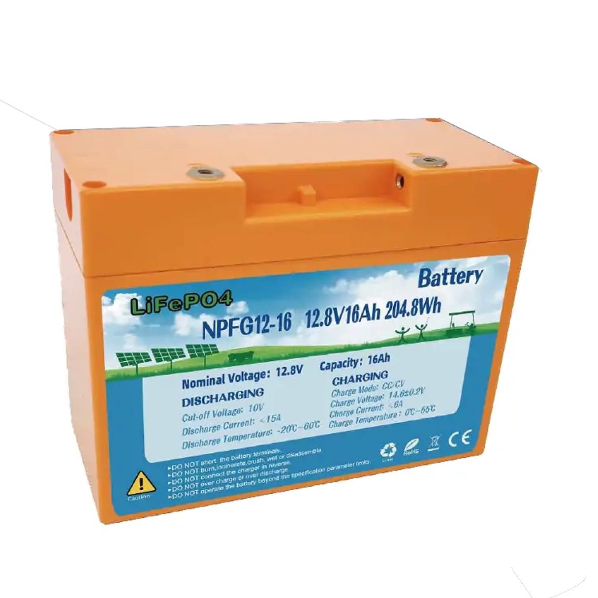 NPFG12-16 12.8V 16Ah LiFePO4 Battery