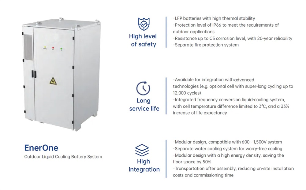 EnerOne outdoor Liquid Cooling Battery System advantage