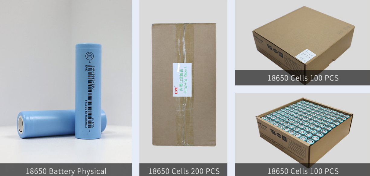 EVE 18650 Product Packaging
