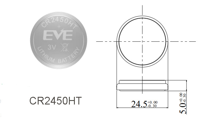 CR2450HT Dimension