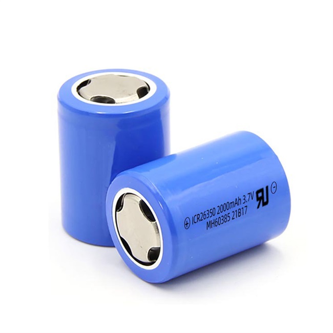 3.7V 2Ah 2000mah 26350 Rechargeable Cylindrical Lithium-ion Battery Cell
